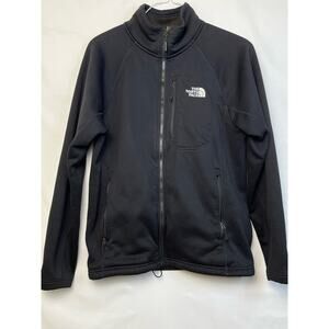 North Face Men's Size Med Black Front Zip Long Sleeve Sherpa Lined Jacket